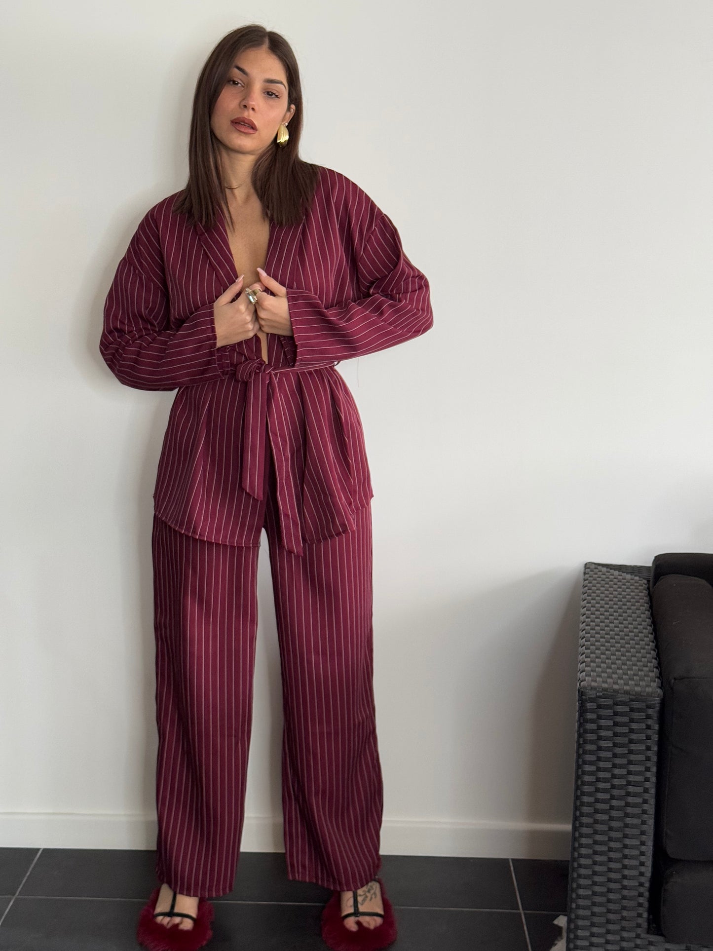 Coord set bordó righini