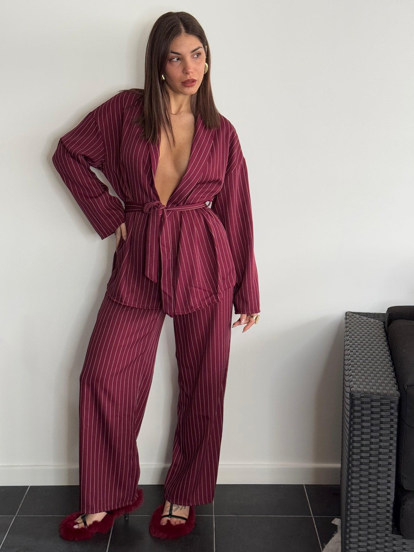 Coord set bordó righini